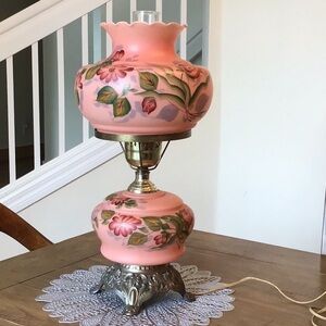 Rare GWTW Vintage parlor hurricane lamp.
